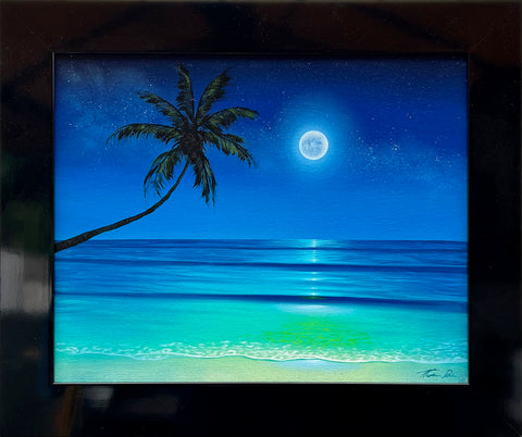 Full Moon Series 2H 20x16 Painting Framed