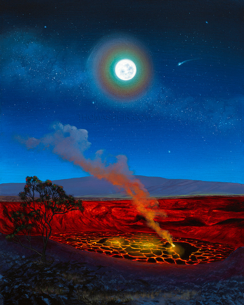 Halemaumau Full Moon Giclee