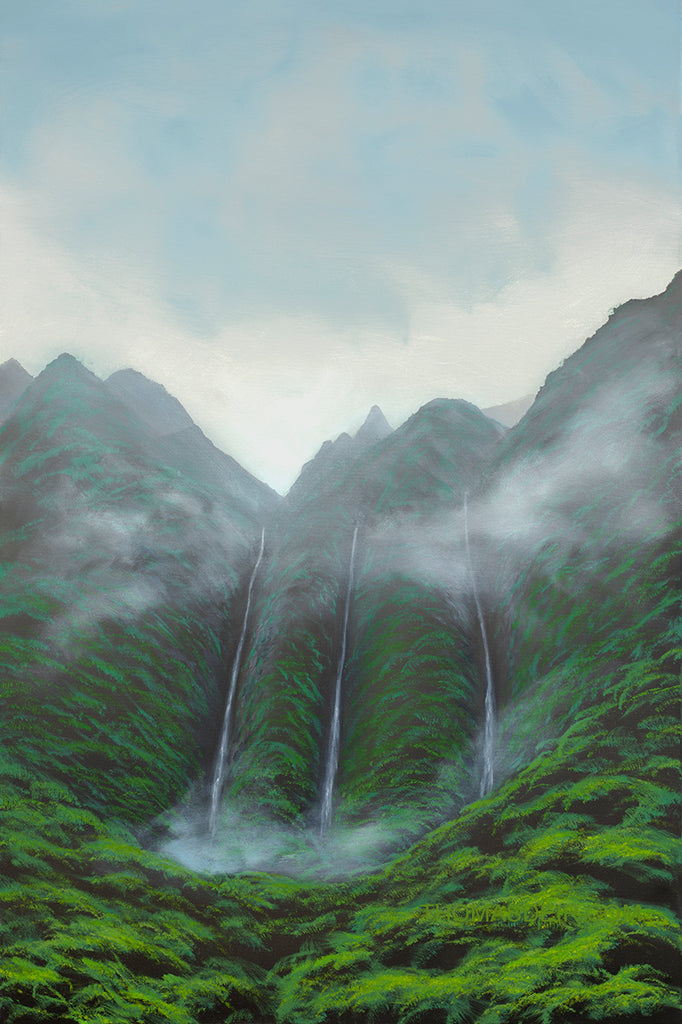 Koolau Waterfall 24x36 Painting