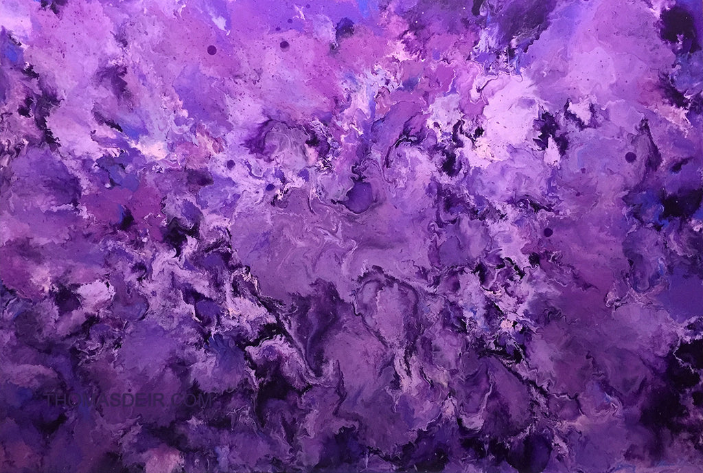 Wild Purple Orchids 36 x 24 Painting